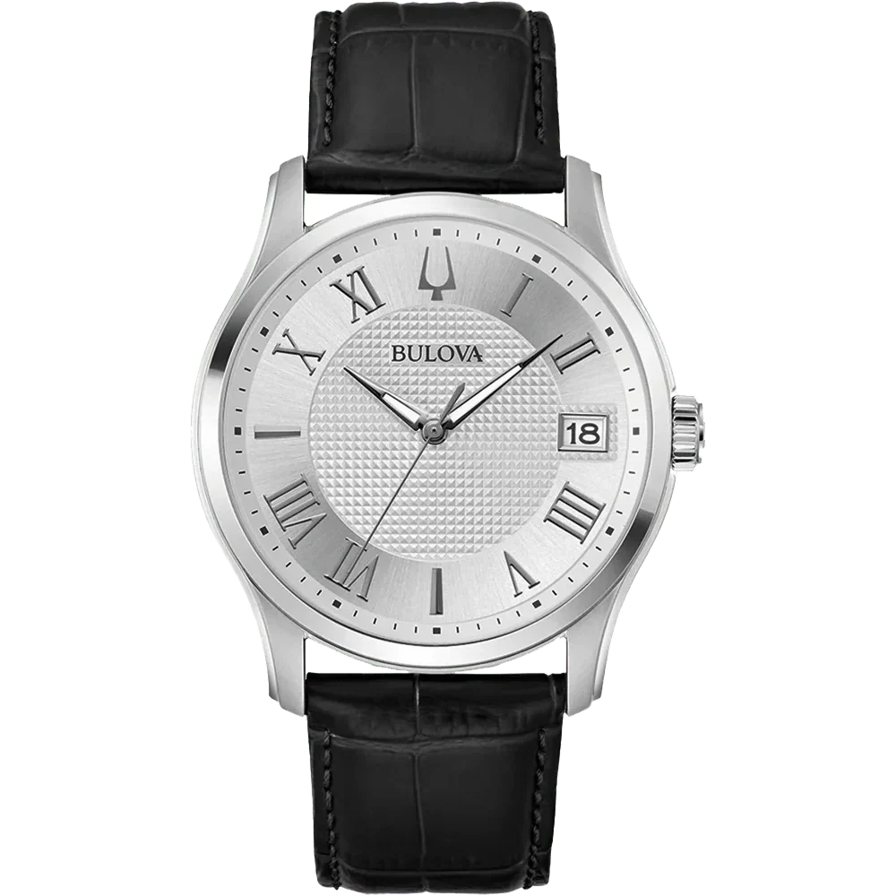 96B388 Reloj Bulova Wilton de hombre banda de piel 41 mm - Cuero Negro