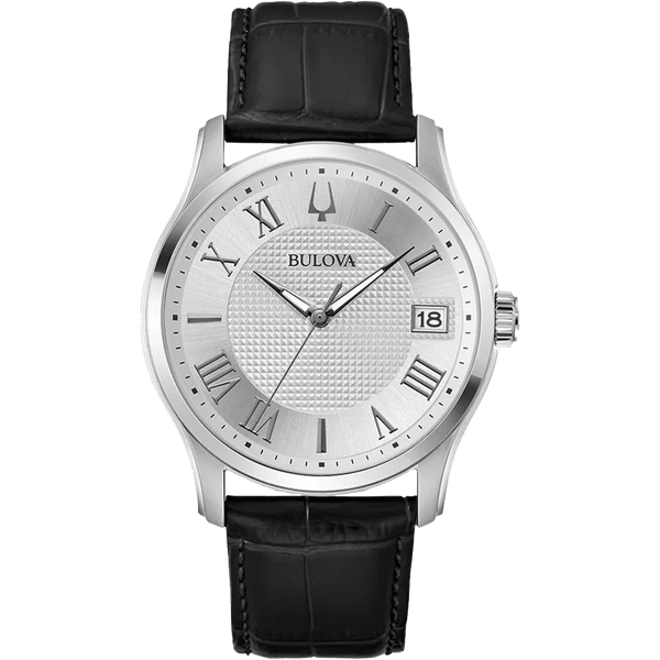 96B388 Reloj Bulova Wilton de hombre banda de piel 41 mm - Cuero Negro