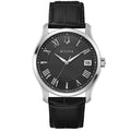 96B390 Reloj Bulova Wilton de hombre correa de piel 41 mm - Cuero Negro