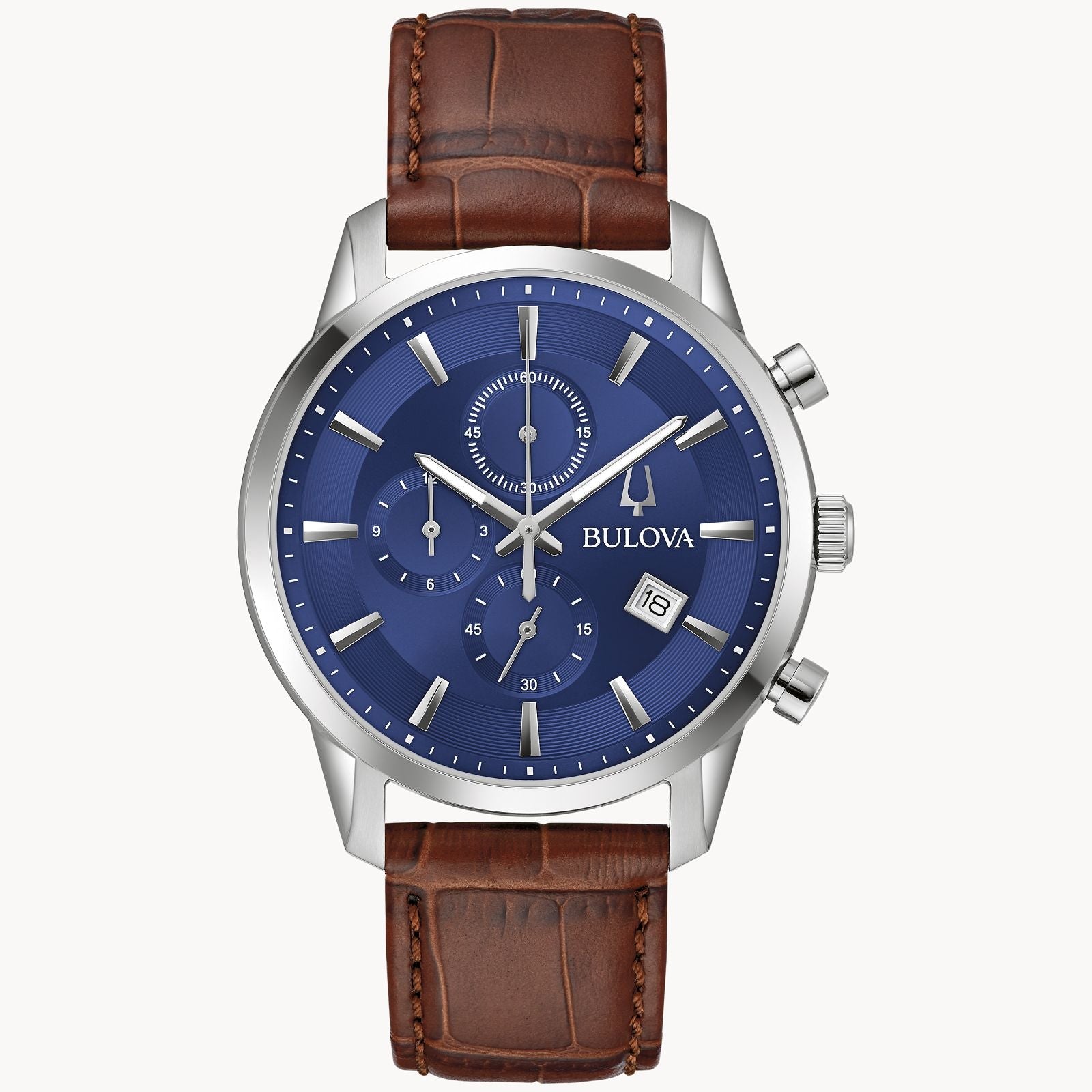 Reloj Bulova Sutton Hombre Correa Piel Esfera Azul - Reloj original en Guatemala