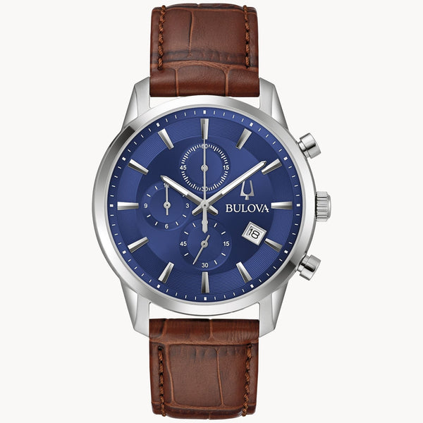 Reloj Bulova Sutton Hombre Correa Piel Esfera Azul - Reloj original en Guatemala