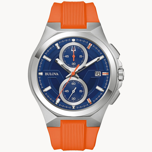 Reloj Bulova Marc Anthony Hombre Caucho Naranja - Reloj original en Guatemala