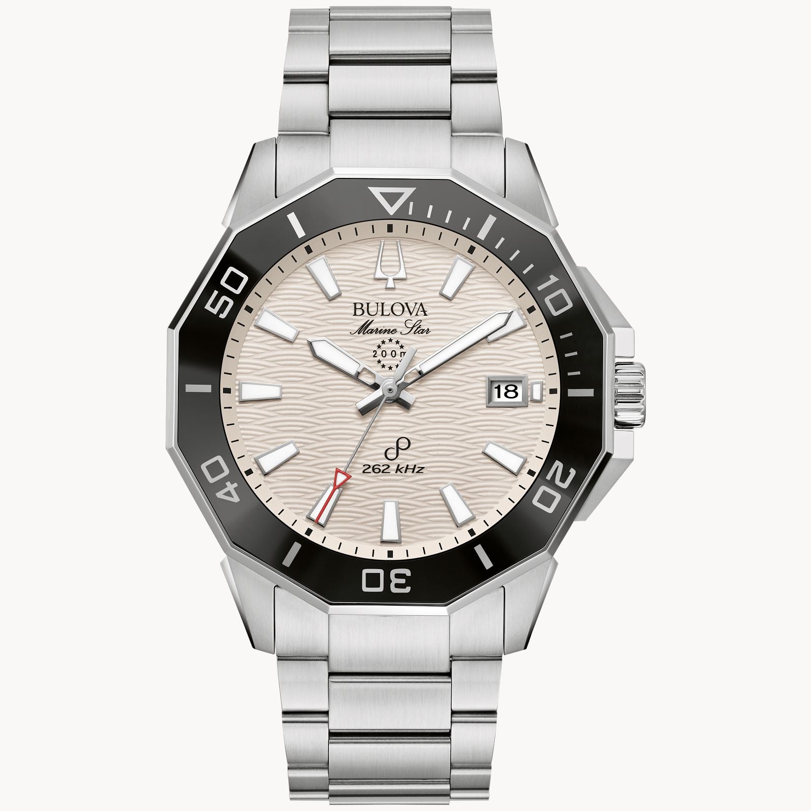 Reloj Bulova Marine Star Hombre Acero Esfera Crema - Vista lateral