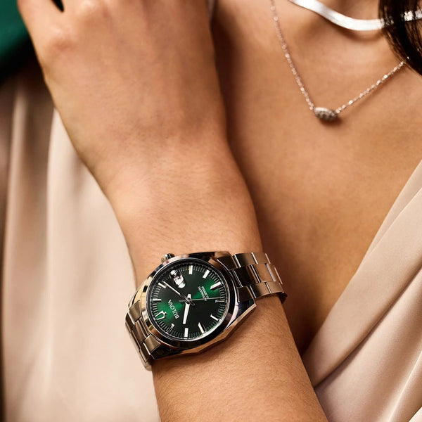 Reloj Bulova Surveyor Unisex Acero Esfera Verde - Vista lateral