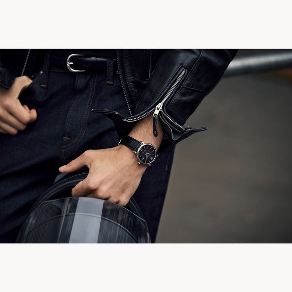 Reloj Bulova Hudson de caballero pulsera de cuero - Vista lateral