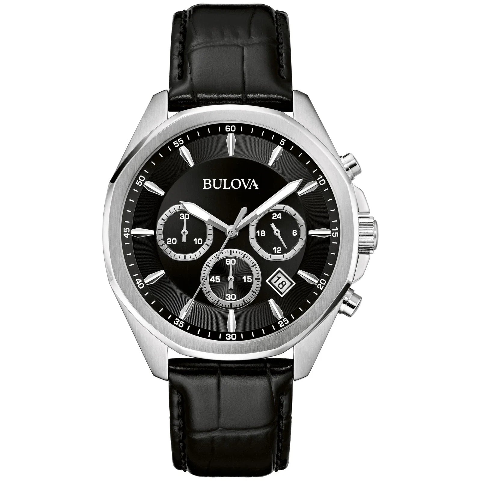 96B450 Reloj Bulova Classic de hombre pulsera de piel 40 mm - Cuero Negro
