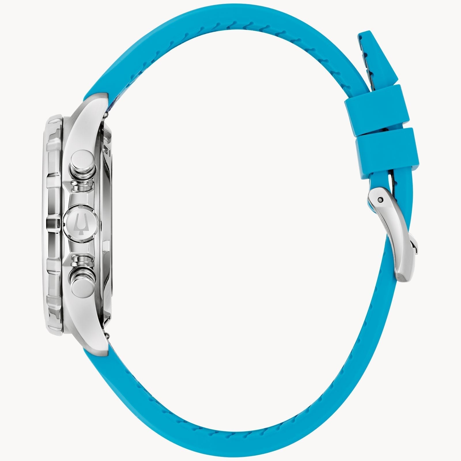 96B460 Reloj Bulova E1 Team Miami de hombre pulsera de cuero 43 mm - Cuero Azul