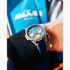 96B460 Reloj Bulova E1 Team Miami de hombre pulsera de cuero 43 mm - Cuero Azul