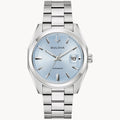 Bulova Surveyor 96B469 reloj de hombre correa de metal plateado