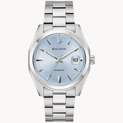 96B469 Reloj Bulova Surveyor de hombre correa de metal plateado