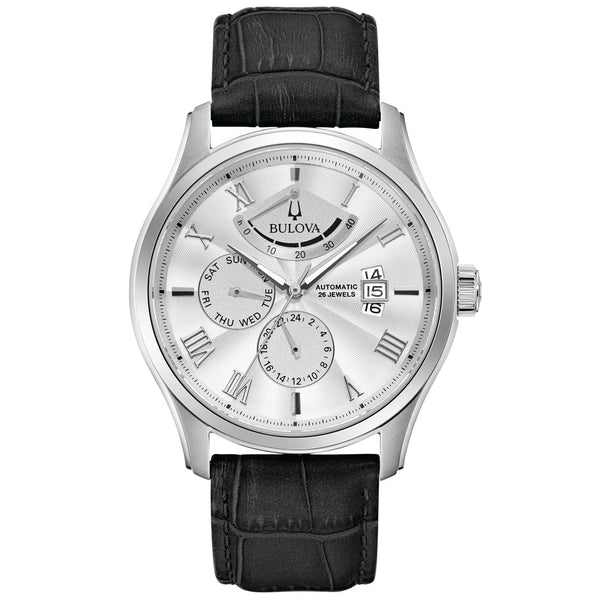 96C141 Reloj Bulova Wilton Classic automático de hombre correa de cuero