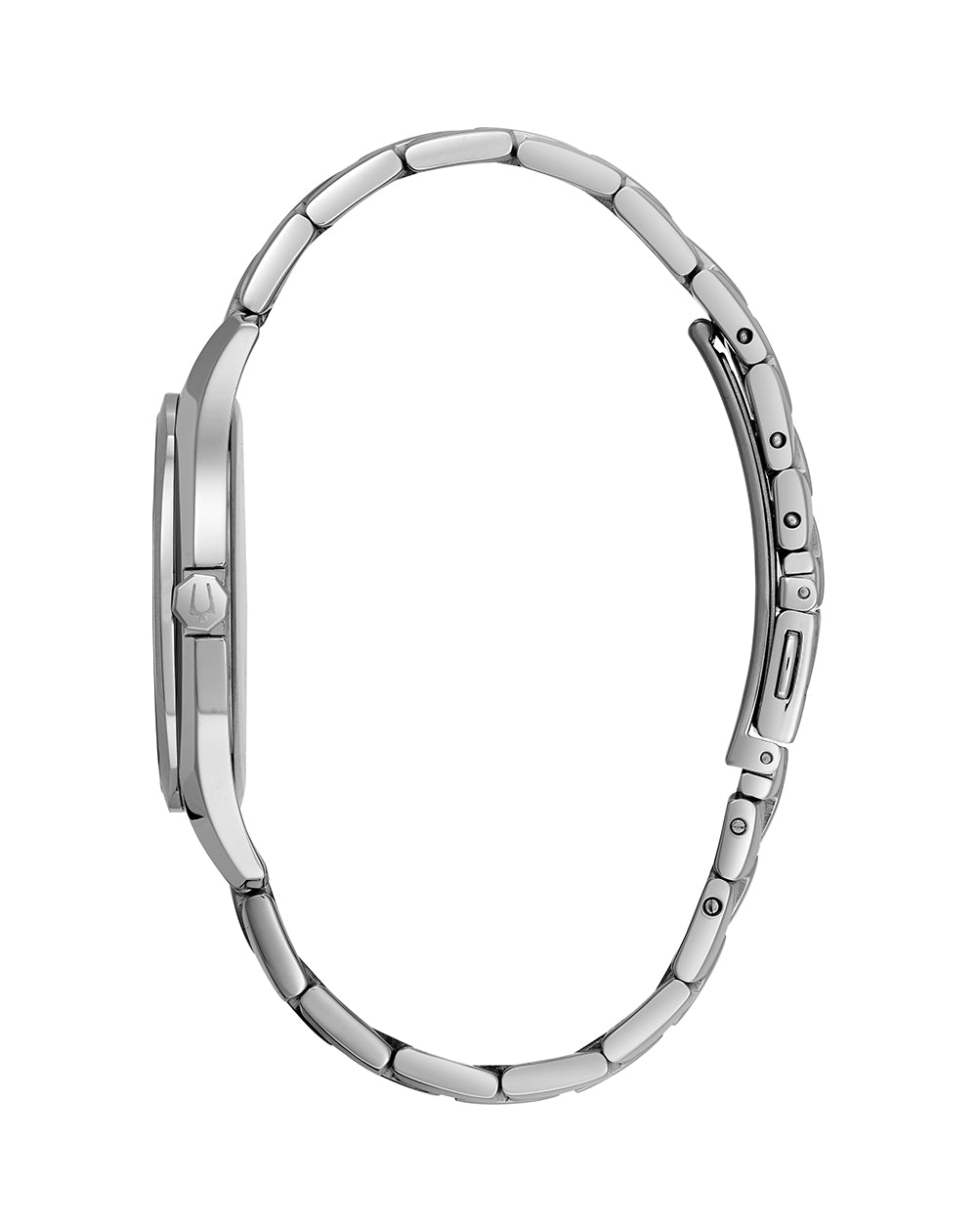 Reloj Bulova Diamond Hombre Acero Esfera Gris - Vista trasera