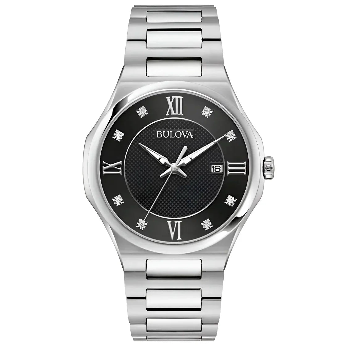 96D156 Reloj Bulova Diamond de hombre pulsera de metal