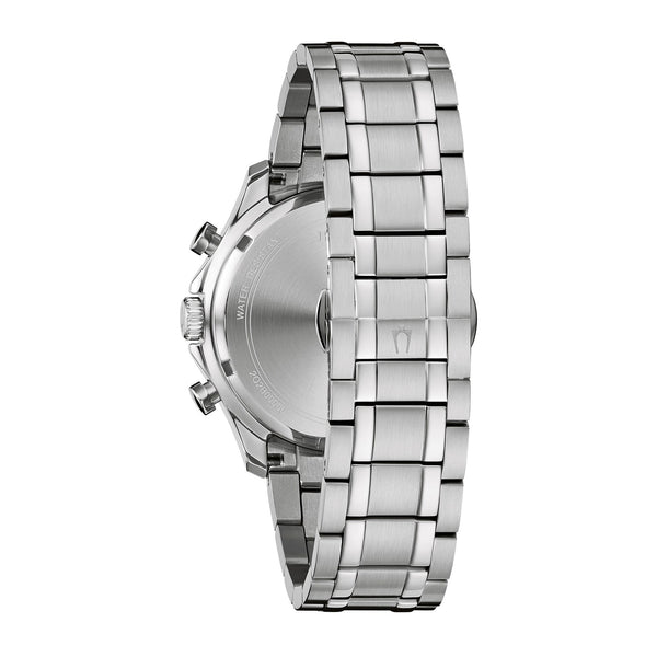 Reloj Bulova Diamond Hombre Acero Esfera Negra - Vista lateral