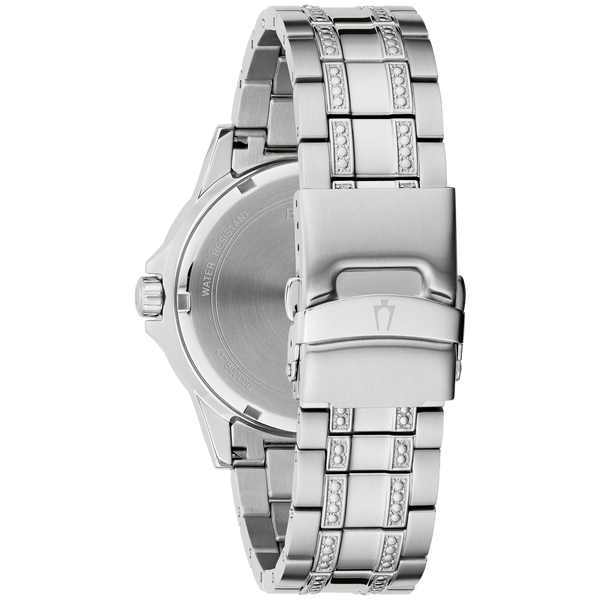 96K114 Reloj Bulova Crystal de hombre correa de metal