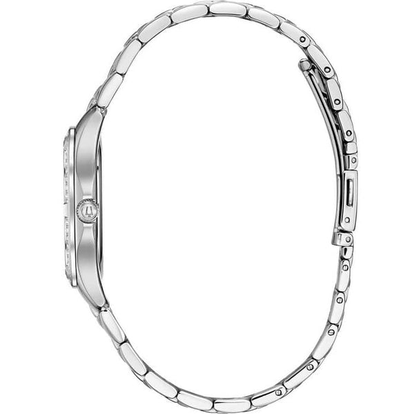 Reloj Bulova Classic Mujer Acero Plateado Esfera Nácar - Vista lateral