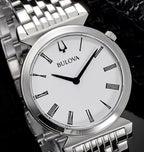 Reloj Bulova Regatta Mujer Acero Inoxidable Esfera Blanca - Detalle de esfera