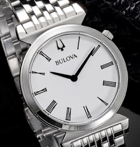 Reloj Bulova Regatta Mujer Acero Inoxidable Esfera Blanca - Detalle de esfera