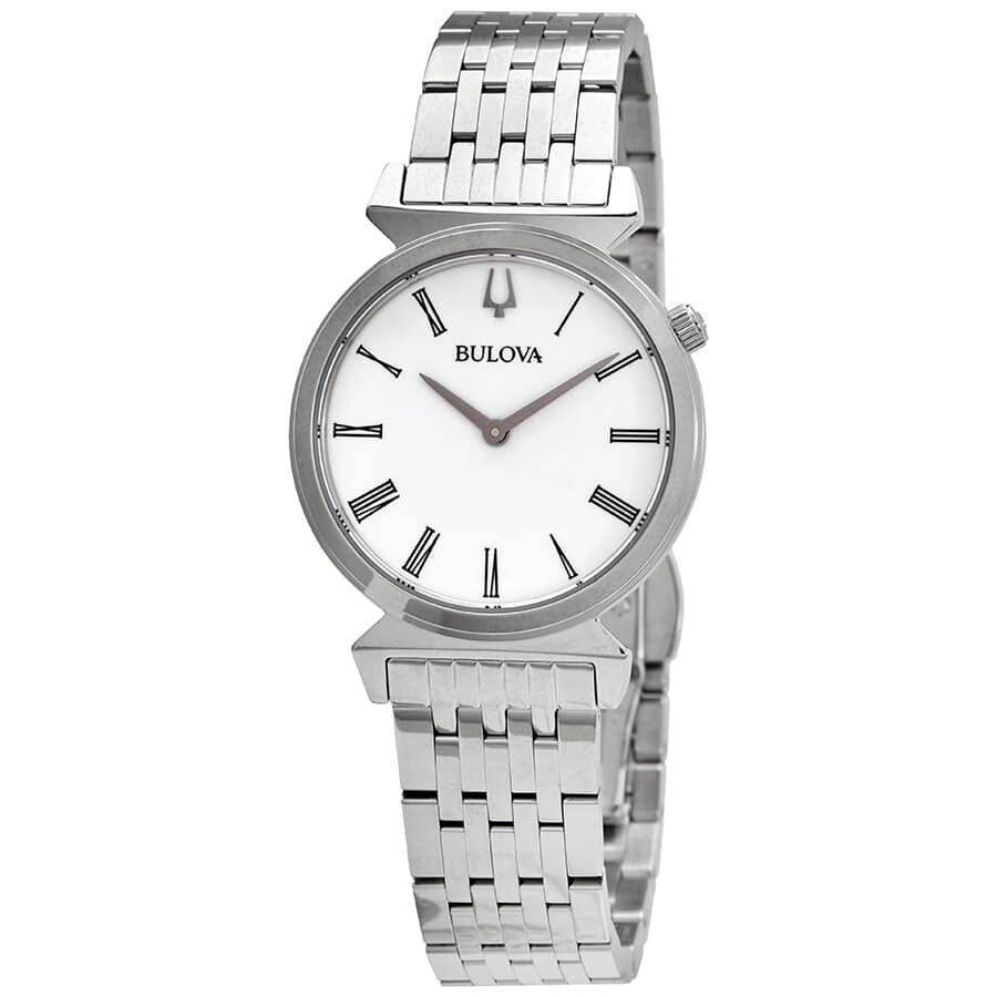 Reloj Bulova Regatta Mujer Acero Inoxidable Esfera Blanca - Vista lateral