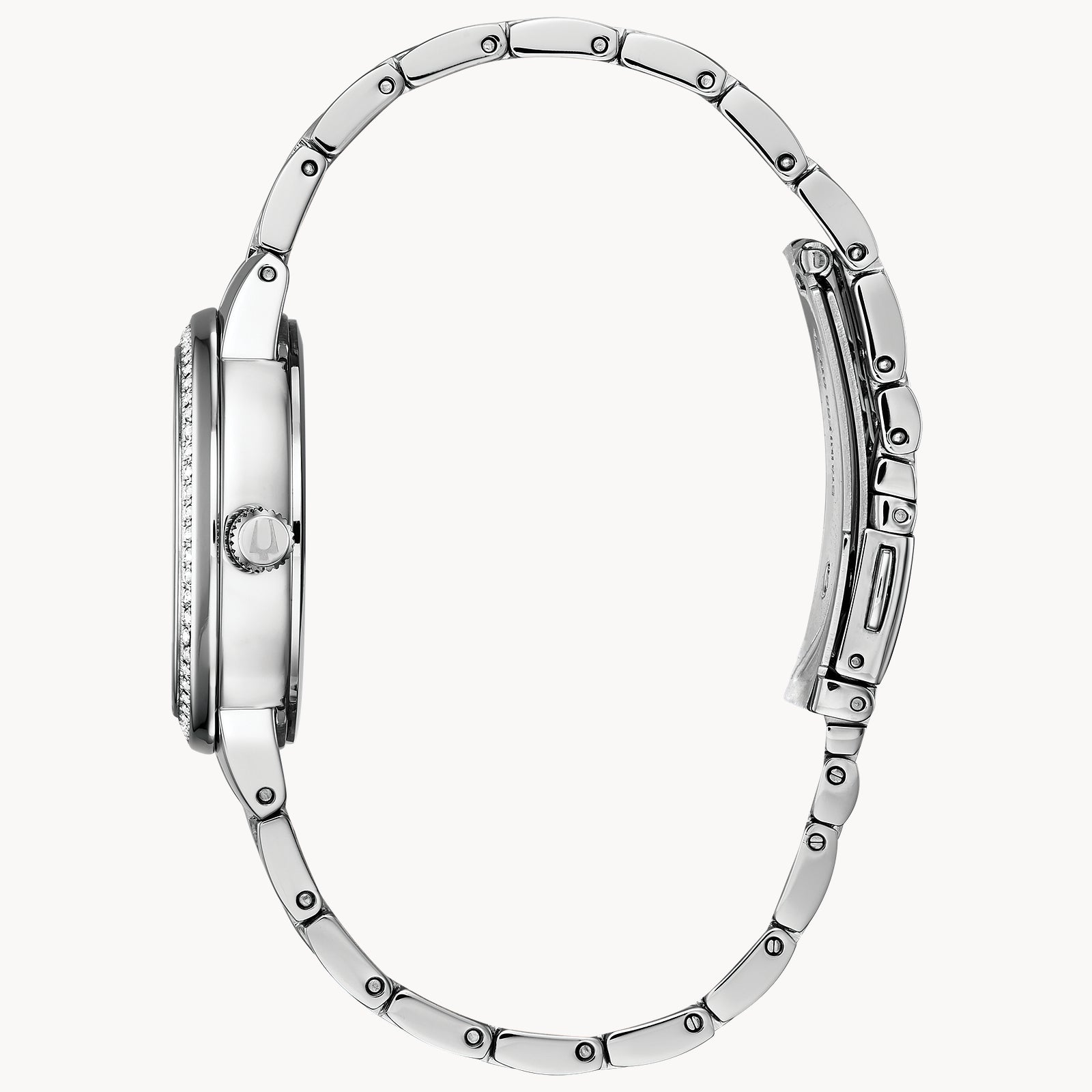 Reloj Bulova Phantom Mujer Correa de Acero Azul - Detalle de esfera
