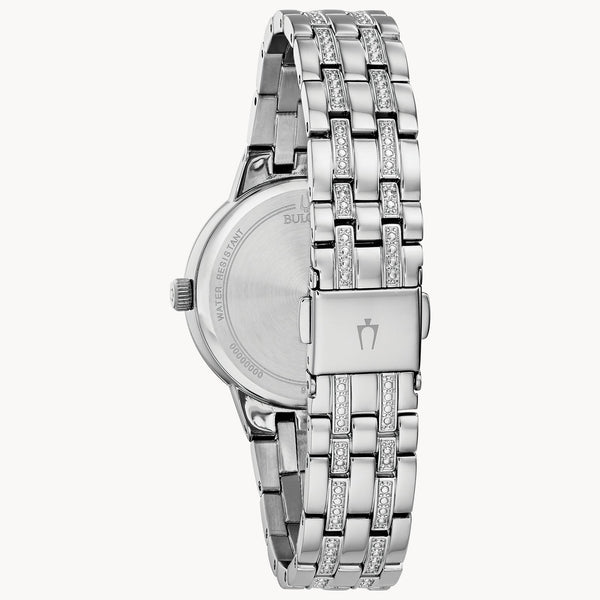 Reloj Bulova Phantom Mujer Correa de Acero Azul - Vista lateral