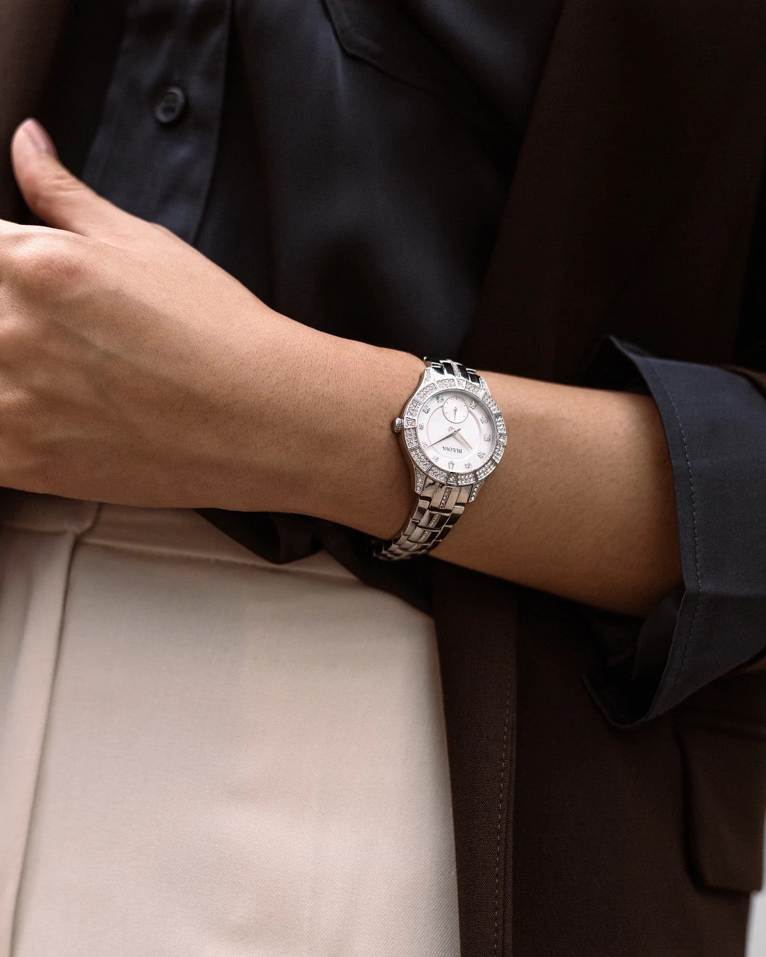 Reloj Bulova Phantom Crystal Mujer Acero Plateado - Vista 5