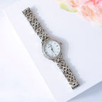 Reloj Bulova Classic Crystal Mujer Acero Plateado Nácar - Vista lateral
