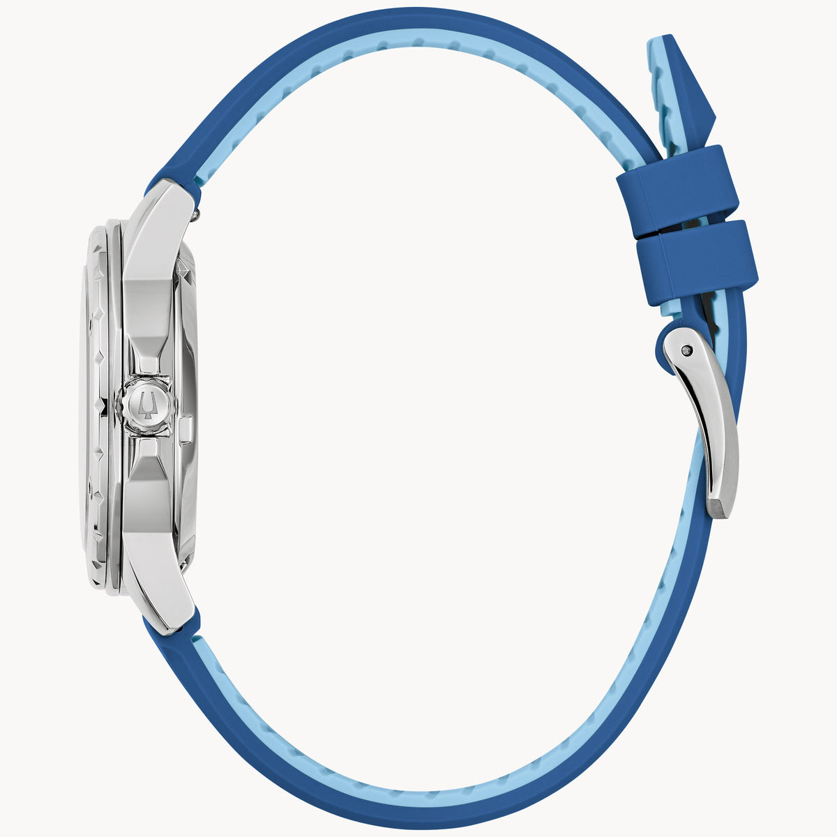 Bulova Marine Star 96L324 reloj de dama correa de silicona azul