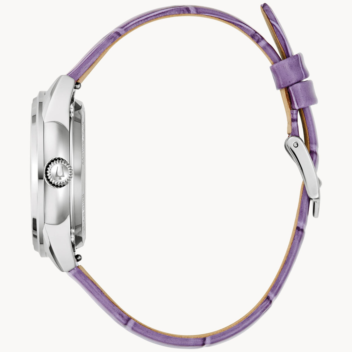 96L339 Reloj Bulova Sutton de dama correa de piel automático - Cuero Morado