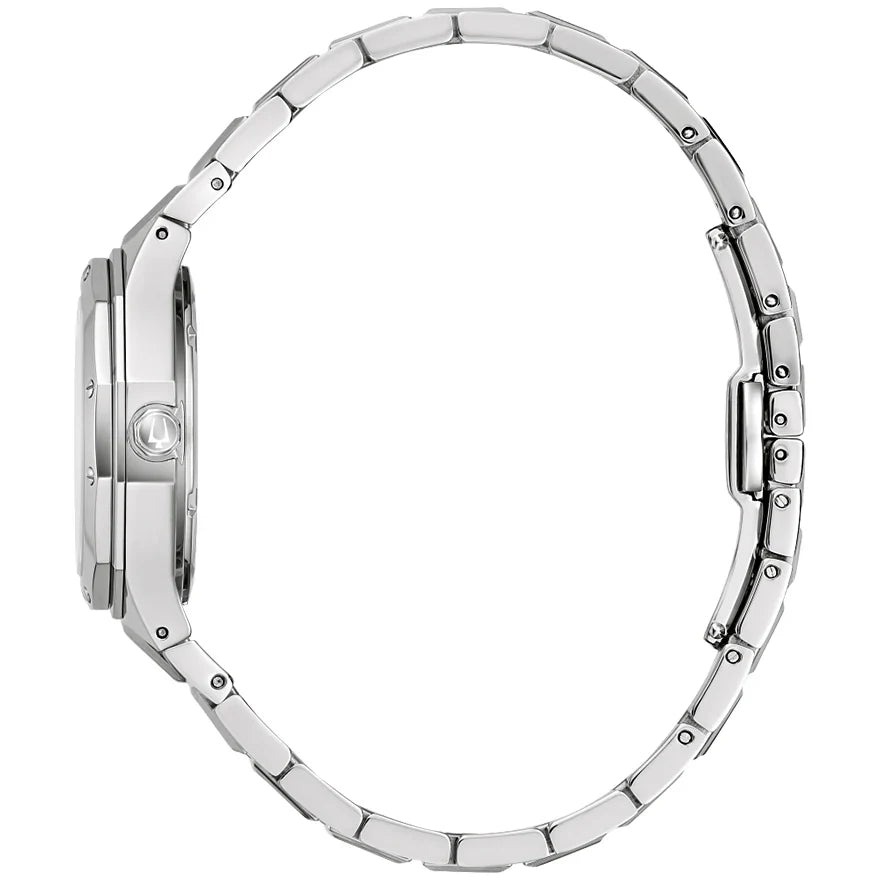Reloj Bulova Corporate Mujer Acero Esfera Blanca - Detalle de esfera
