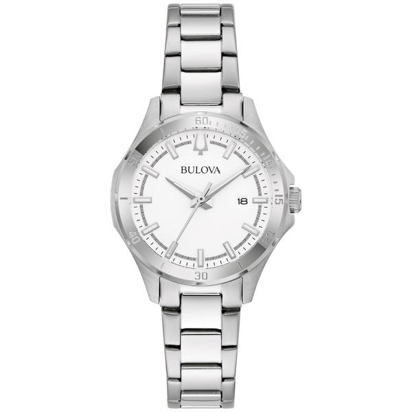 Reloj Bulova Corporate Mujer Acero Esfera Blanca - Reloj original en Guatemala
