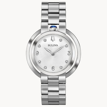 96P184 Reloj Bulova Rubaiyat Diamante para Dama - Plateado