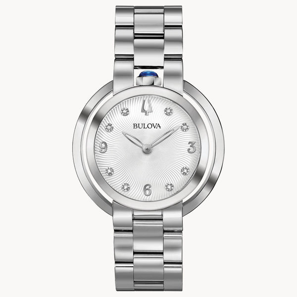 96P184 Reloj Bulova Rubaiyat Diamante para Dama - Plateado
