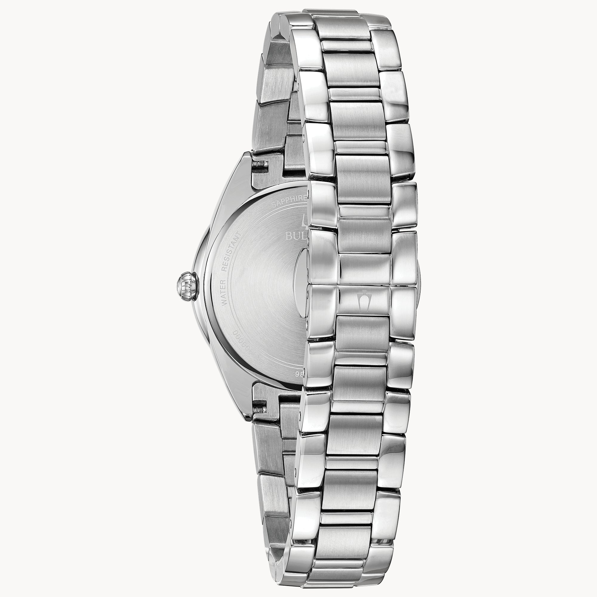 Reloj Bulova Sutton Mujer Correa de Acero Plateado - Vista lateral