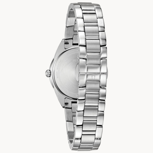 Reloj Bulova Sutton Mujer Correa de Acero Plateado - Vista lateral
