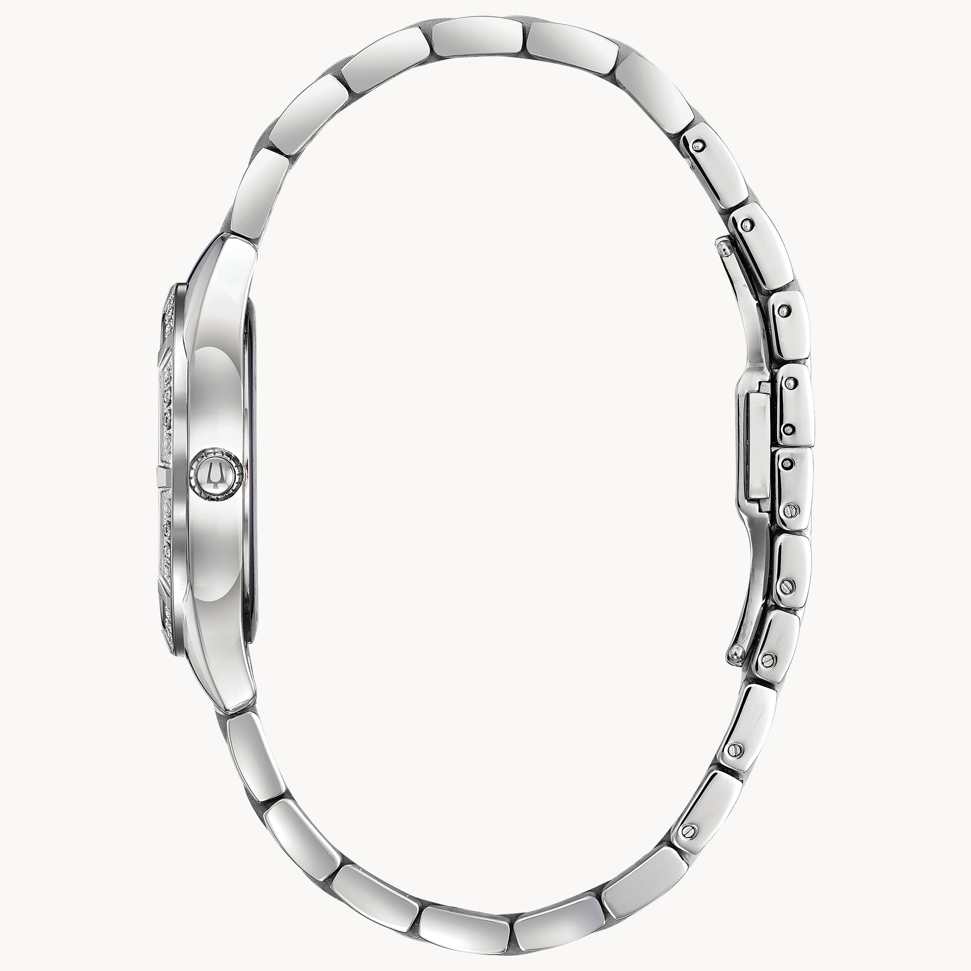 Reloj Bulova Sutton Mujer Correa de Acero Plateado - Detalle de esfera
