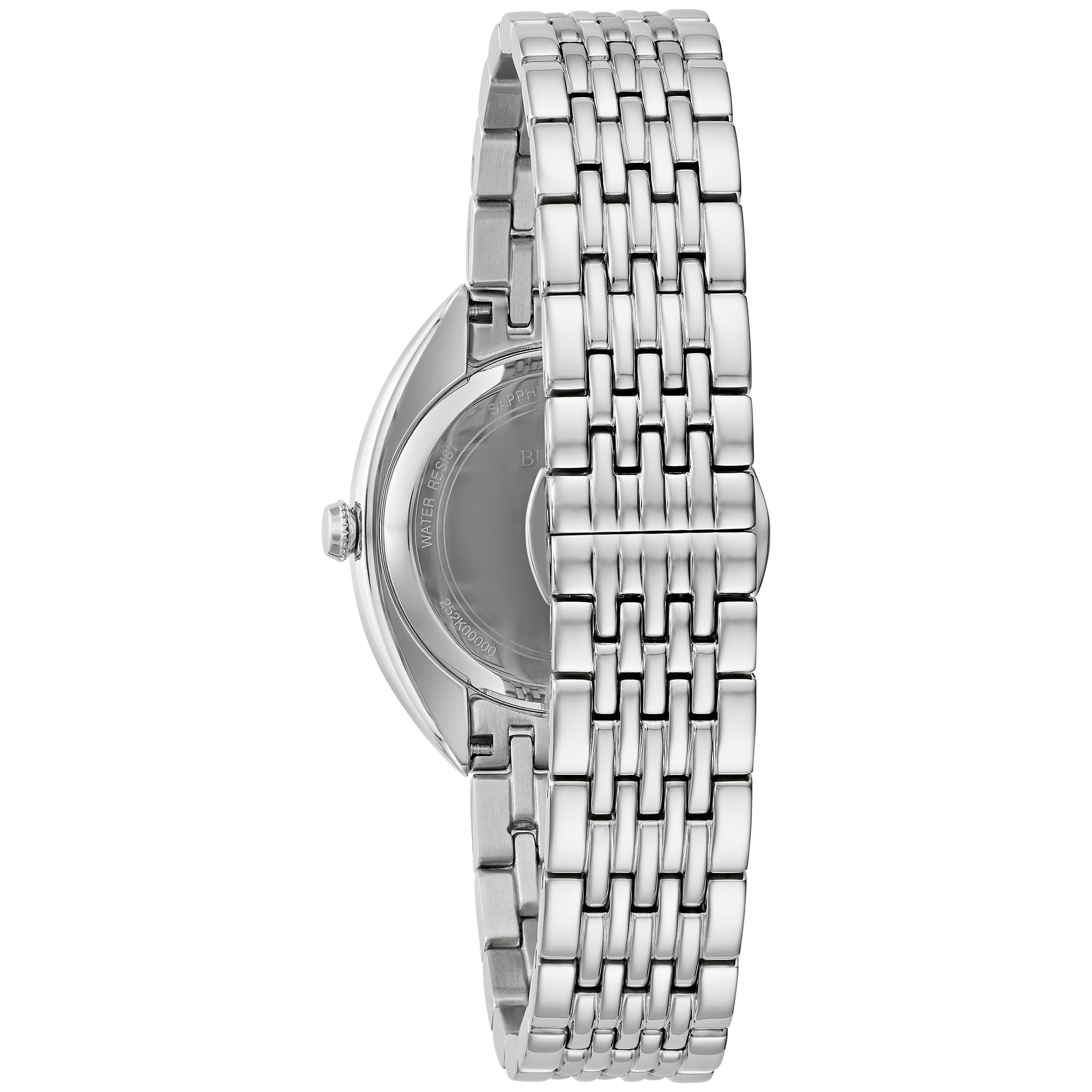 Reloj Bulova Diamond Mujer Acero Esfera Negra - Vista lateral