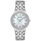 Reloj Bulova Crystal Mujer Acero Esfera Nácar - Reloj original en Guatemala