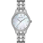 Reloj Bulova Crystal Mujer Acero Plateado - Reloj original en Guatemala