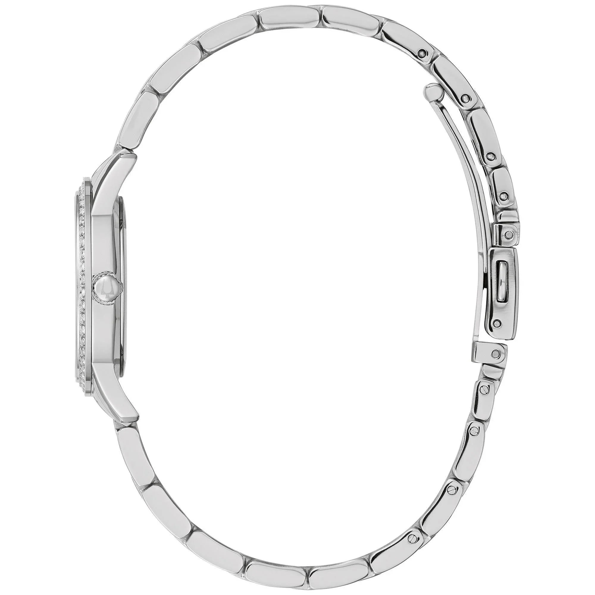 Reloj Bulova Crystal Mujer Acero Plateado - Vista trasera