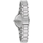 Reloj Bulova Crystal Mujer Acero Plateado Nácar - Detalle de esfera