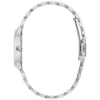 Reloj Bulova Crystal Mujer Acero Plateado Nácar - Vista lateral