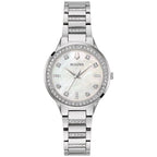 Reloj Bulova Crystal Mujer Acero Plateado Nácar - Reloj original en Guatemala