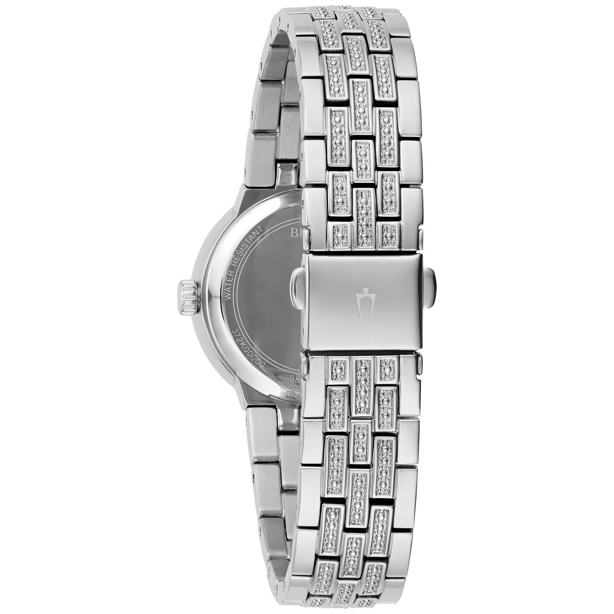 Reloj Bulova Crystal Mujer Correa Acero Plateado - Vista lateral