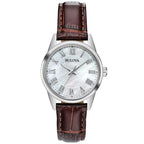 96l271 Reloj Bulova Dress de dama pulsera de piel - Reloj original en Guatemala
