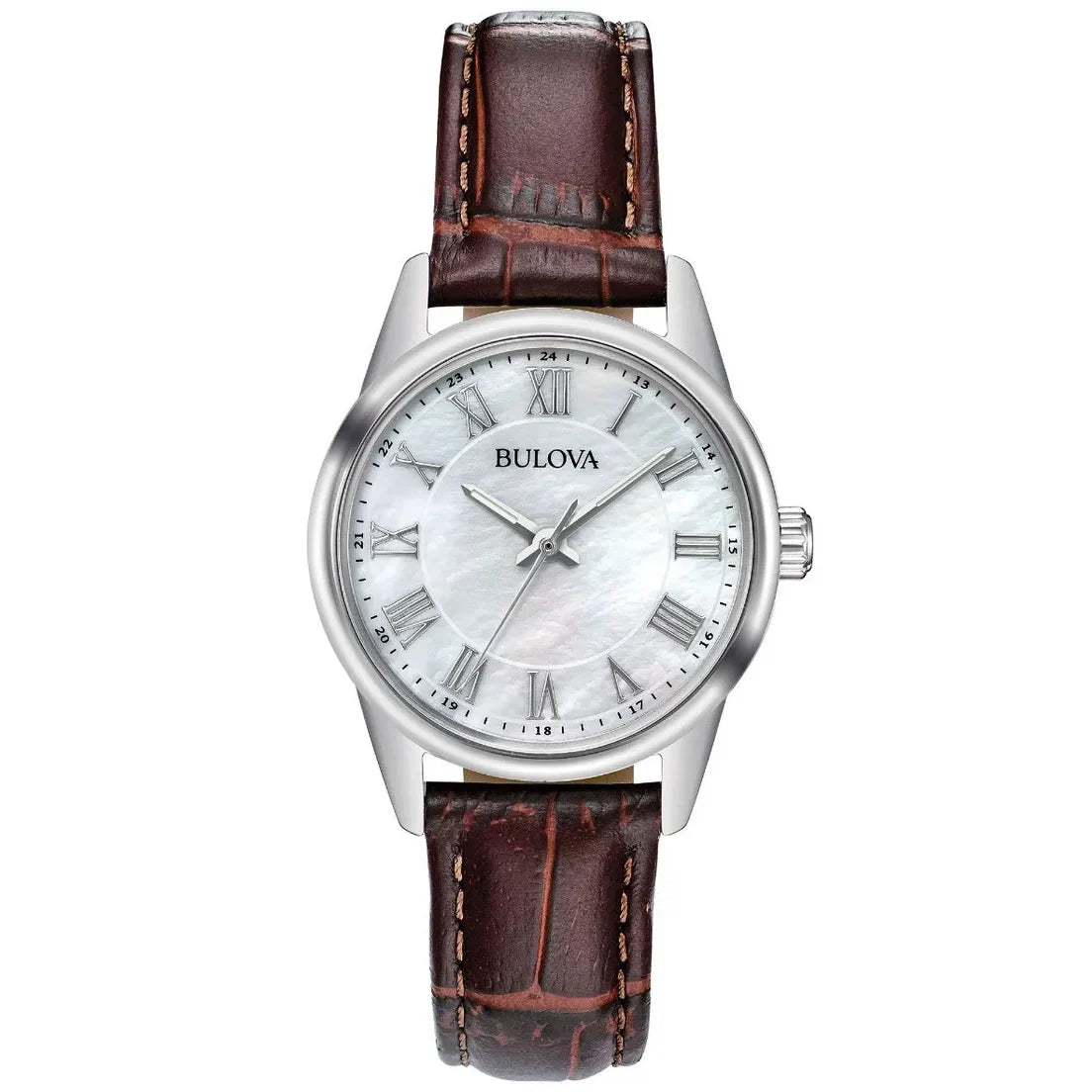 96l271 Reloj Bulova Dress de dama pulsera de piel - Reloj original en Guatemala
