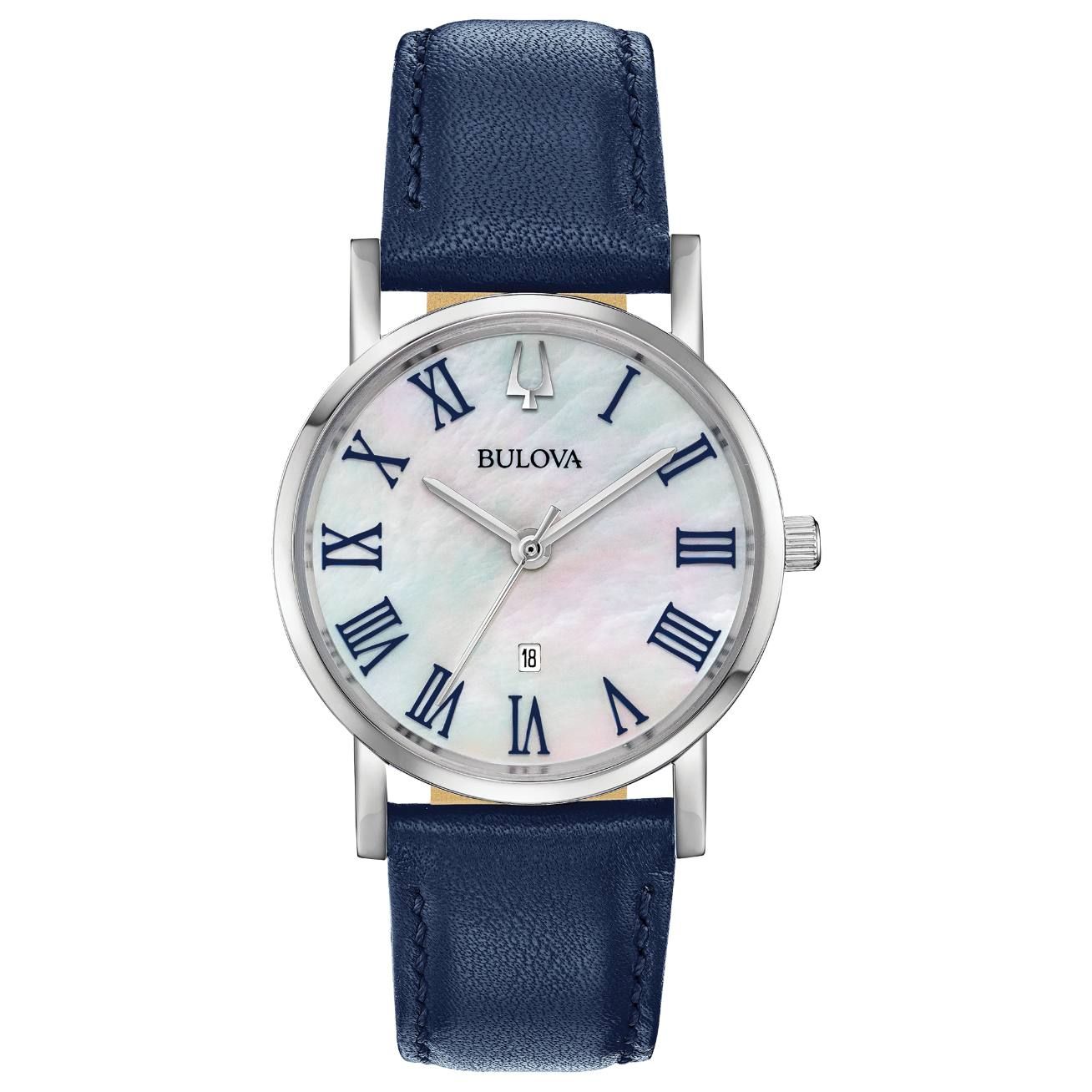 96m146 Reloj Bulova Dress de dama pulsera de piel 32 mm - Reloj original en Guatemala