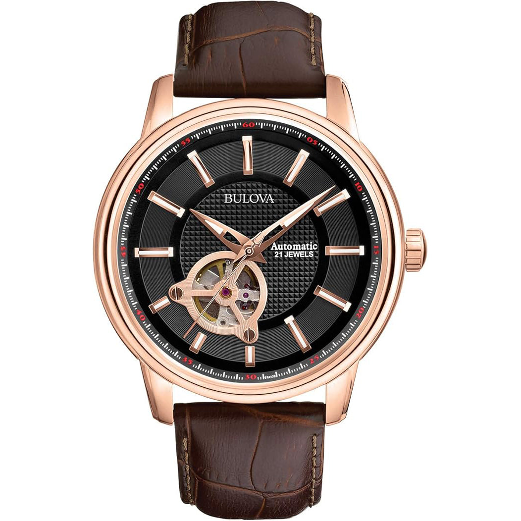 97A109 Reloj Bulova Classic de hombre banda de cuero 45mm