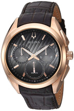 Reloj Bulova Curv de hombre correa de cuero - Vista trasera