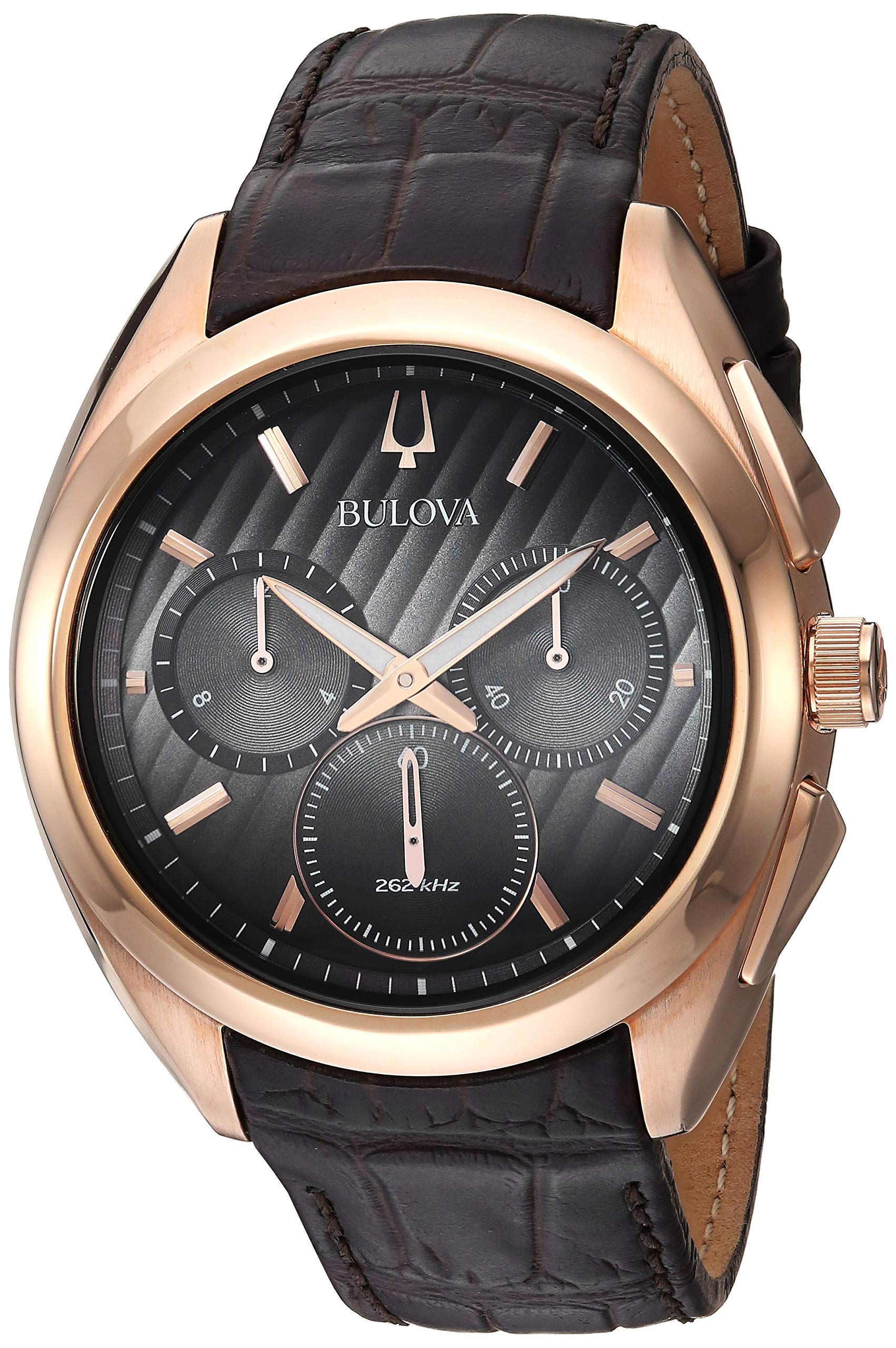 97A124 Reloj Bulova Curv de hombre correa de cuero